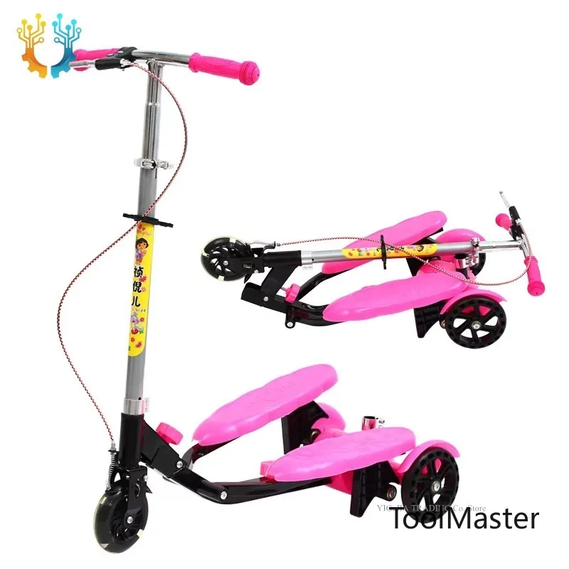 

【2026】New Arrival Portable Kids Pedal Scooter With Seat Can Sit & Ride, Foldable 3-Wheeled Stepper Scooter For 4-12 Years Old Ki