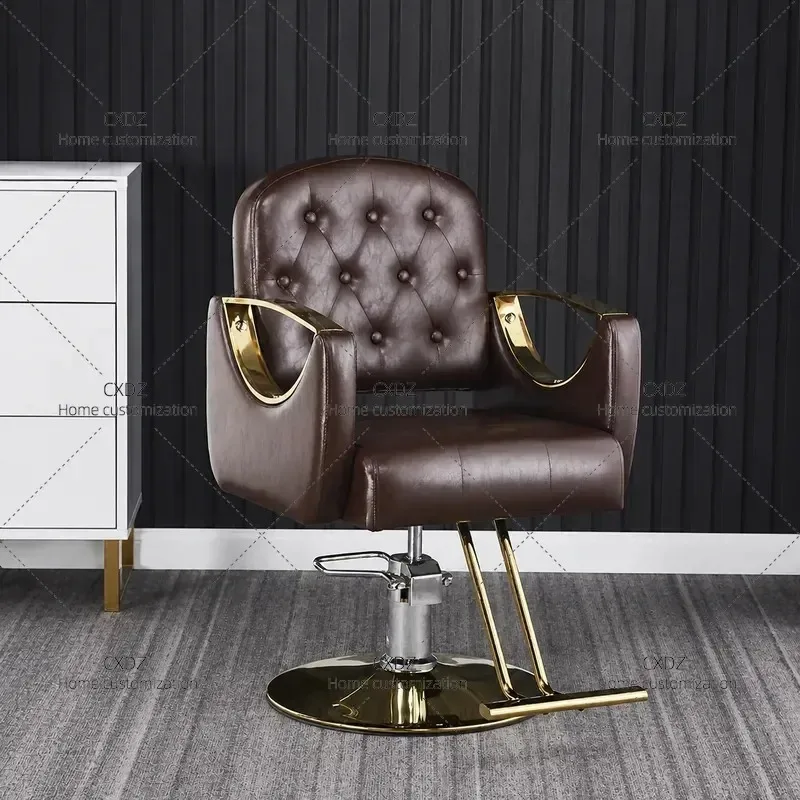 Modern Hair Salon Chair Barber Shop Styling Seat Simple Design Home Use Factory Direct Sales Cross Border Ecommerce