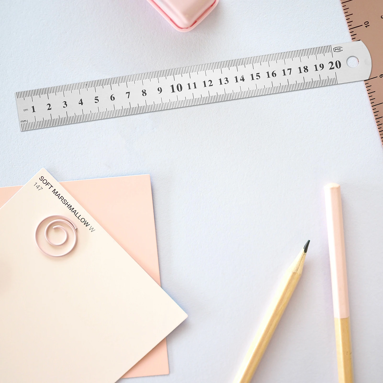 

3pcs Steel Rulers Straight Drawing Tools Double Side Scale 15cm 20cm 30cm School Student Teacher Art Craft