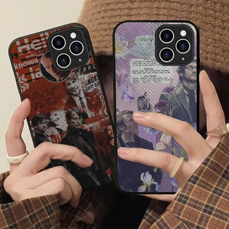 

Cool Graham Hannibal Mads Mikkelsen Phone Case Hard Leather Case for iPhone 11 12 13 Mini Pro Max 8 7 Plus SE 2020 X XR XS Coque