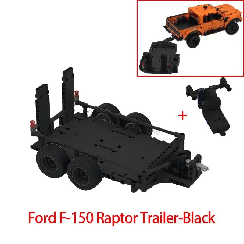 F-150 Raptor Auto Trailer Technische Trekhaak Kraan Platform Hardtop Bumper Imperiaal Bouwstenen 42126 MOD Bricks Montageset