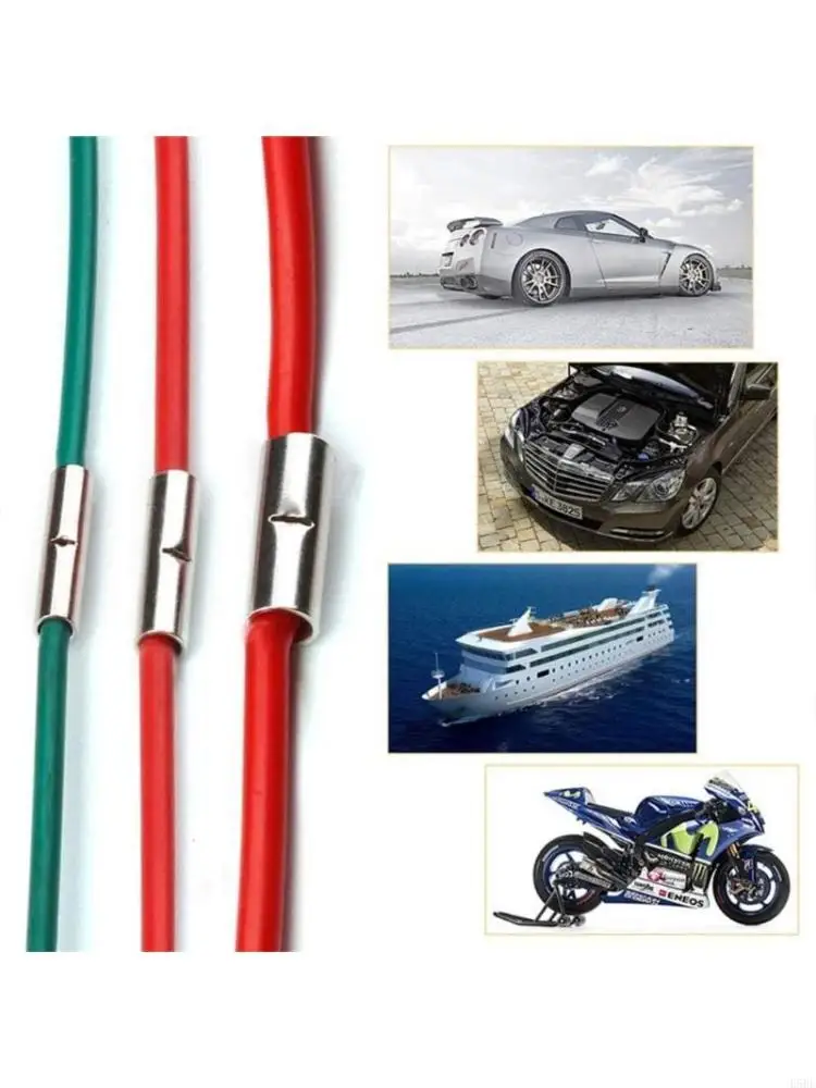 

E5BE 300Pcs Butt Splices Connectors NonInsulated Wire Connectors Tinned Copper Crimp Splices Cable Ferrules Easy to Use