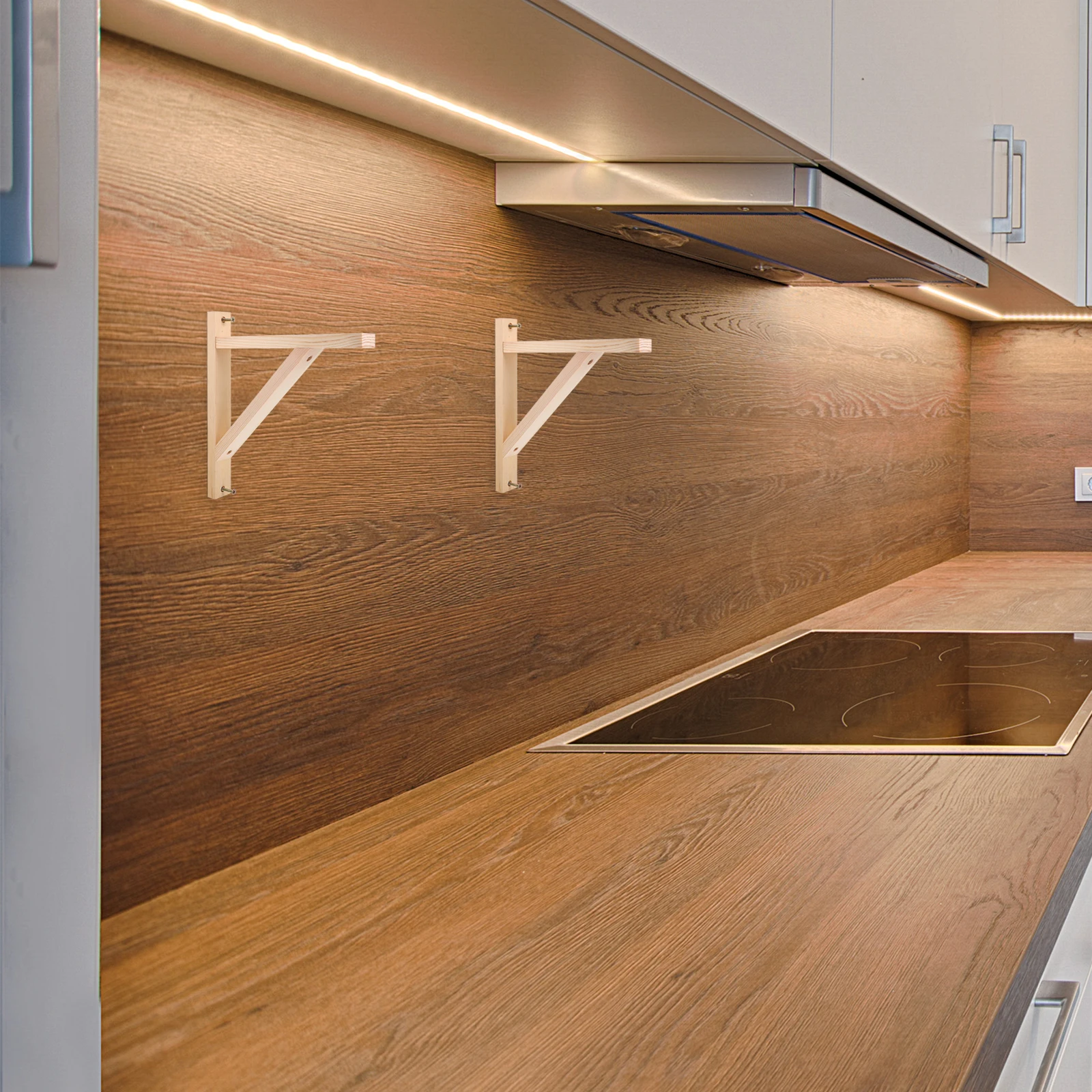 

2Pcs Wall Shelf Bracket Triangular Mounting Brackets Metal Shelf Support for Wooden Shelves Heavy Duty Home Shop Use