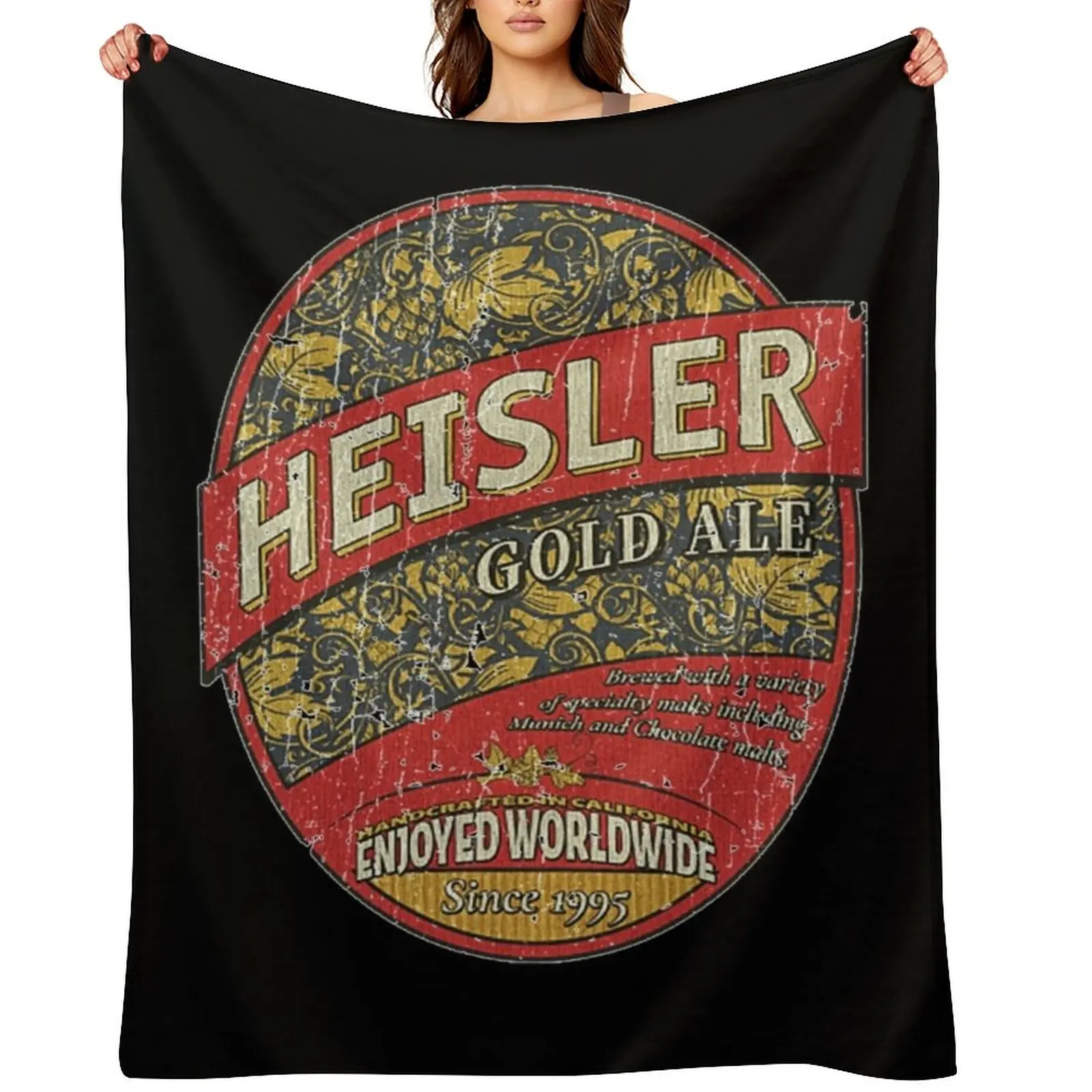 Heisler-Gold-Ale-Beer-1995- Überwurfdecke, Sofadecke, personalisiertes Geschenk, Mehrzweck-Vintage-Decken