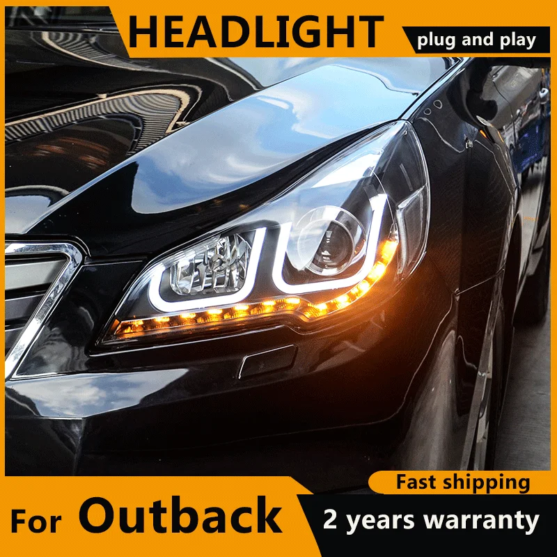 For Subaru Outback Headlight 2010-2017 Legacy Headlights LED DRL Hella LED Bi Xenon Bulb Fog Light Dynamic turn signal Head Lamp