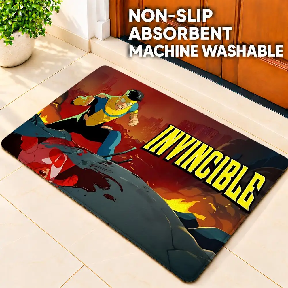 animation Invincible Floor Mat Doormat Non-Slip Floor Mat Rug for Bathroom Kitchen Entryway Indoor Outdoor Home Decor