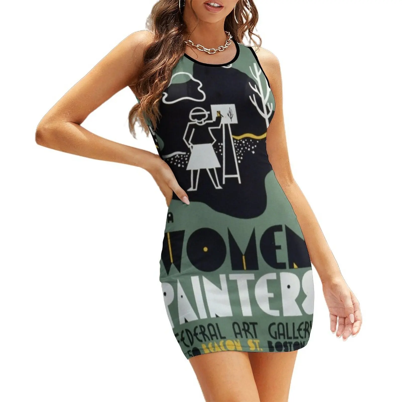 

Women Painters, Works Progress Administration Sleeveless Sundress dresses for womens 2025 women dresses