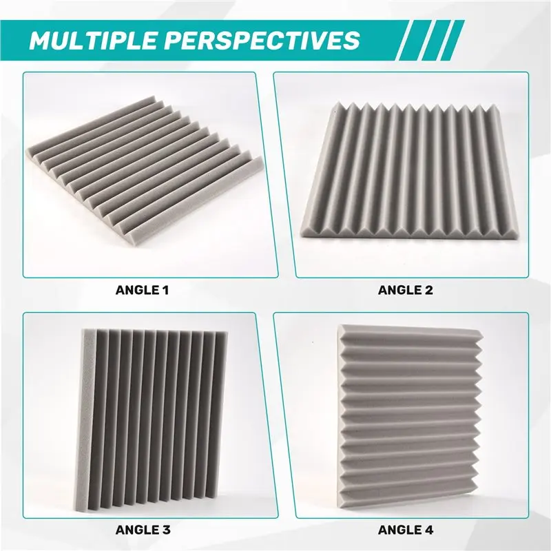 Paneles acústicos autoadhesivos ABKW-12, paneles de espuma insonorizantes, paneles de pared insonorizantes de alta densidad para el hogar