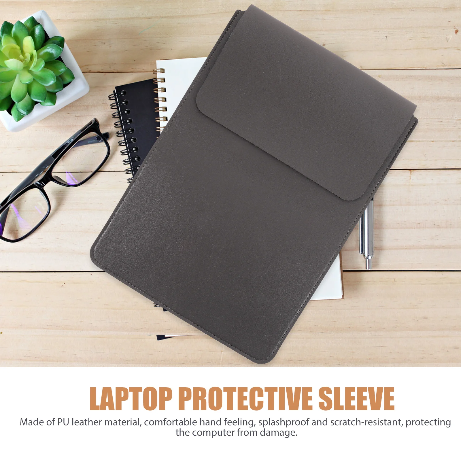 

14 Inch Laptop Sleeve Protective Case Soft Flannel Lining Large Capacity Waterproof Design Stylish Carry Bag for Business Travel