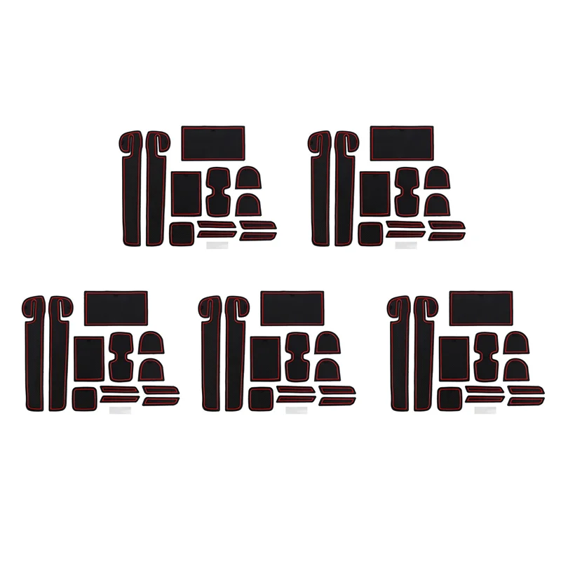 

Ac29-для SUZUKI SWIFT 2018 60 шт. противоскользящий резиновый декоративный держатель для чашки, наклейка, прорезь для ворот, коврик для двери - красный