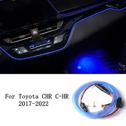 Luz LED de ambiente para salpicadero de coche, accesorio para Toyota CHR C-HR 2017-2022, piezas interiores, Control Central, tira de decoración