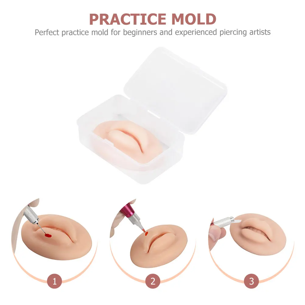 الوشم المحمول ممارسة الشفاه السلس الإدراج مادة السيليكون يشعر مثل حقيقي للمبتدئين والفنانين المحترفين #5