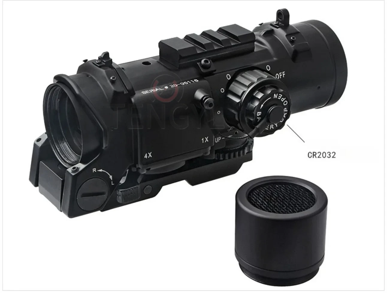 

1x-4x Fixed Dual Rifle Scope Red Illuminated Rifle Hunting Red Dot Sight Tactical Gear Airsoft Accessories and Equipment