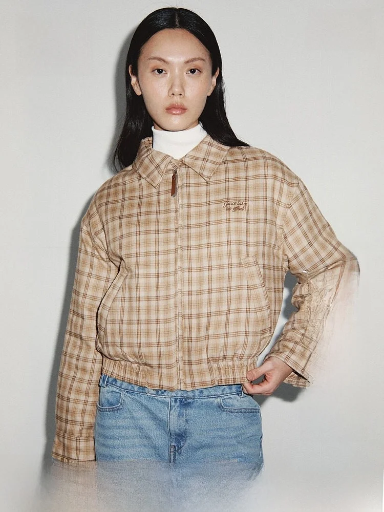 

Женская хлопковая куртка H&M, зимняя, в стиле пилот, с отложным воротником на молнии, для повседневной носки или как верхняя одежда, модель 32309