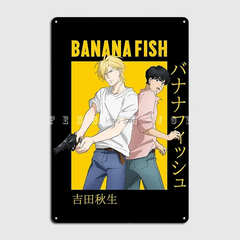 Banana Fish Ash Lynx Eiji Okumura Card Anime Metal Sign Garage Decoration Decoration Cave Pub Tin Sign Poster