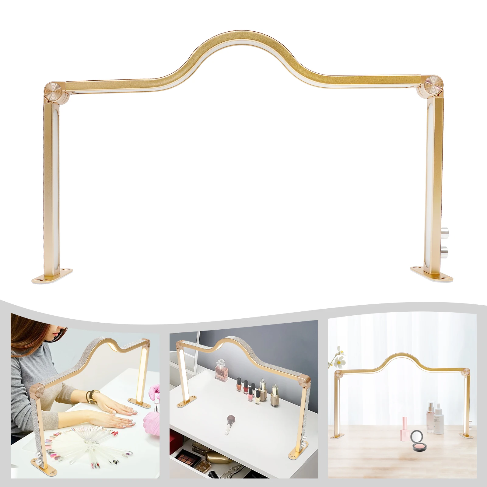 Lash Light Square Half Moon Beauty Nail Art Embroidery Desktop Light Sticker Diamond Style Gold American Standard