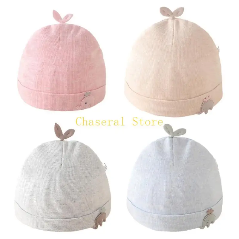 

E7CE Мягкая детская шапка Детская шапочка Модная зимняя теплая шапка Кепка для новорожденных Дышащая хлопковая шапка с милым