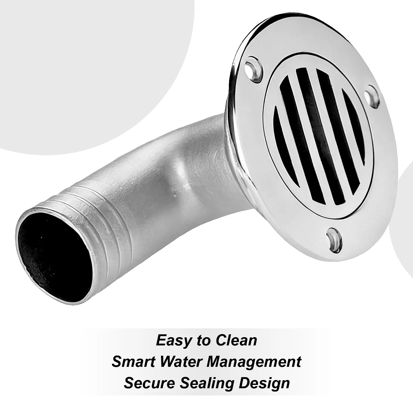 Marine Floor Drain Stainless Steel Drain Thru Hull Drainage Scupper Cover For Marine Yacht Ship Outdoor Bathroom Kitchen Shower