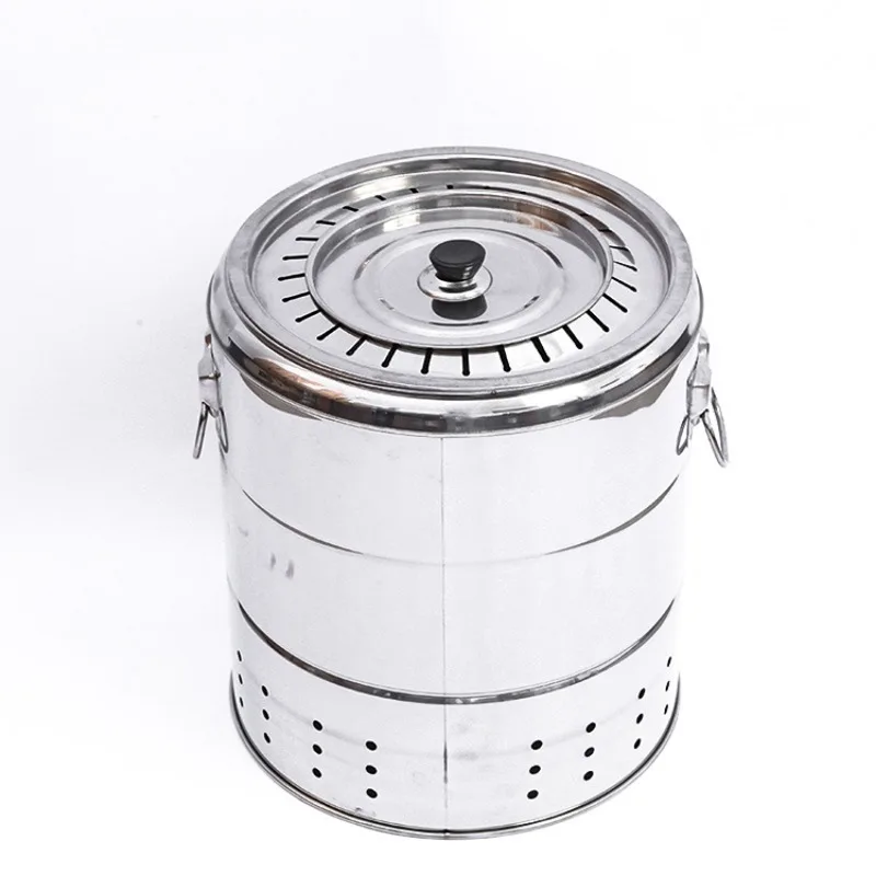 Portable Camping Stove Fire Pit Stainless Steel for Wood Burning and Low Smoke Great Camping Accessories Outdoor Barbecue Grill