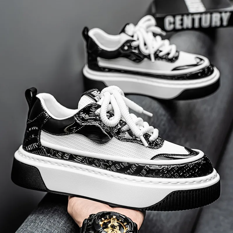 

Popular Mans Breathable Sport Shoes Designer Student Leather Casual Shoes Spring Outdoor Damping Wear-resistant Running Sneakers