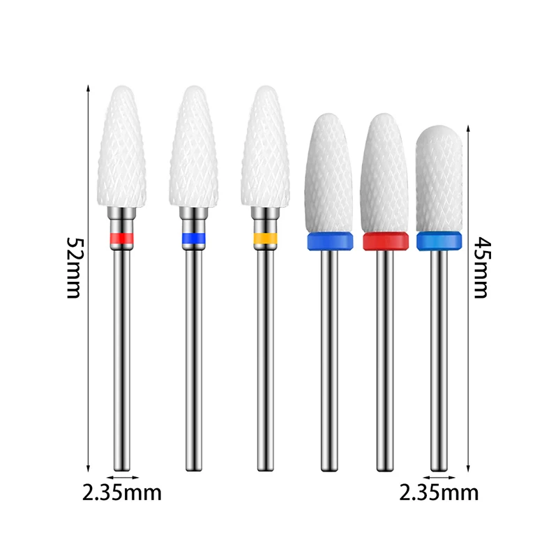 Nail Drill Bits Electric Grinding Headed Ceramics Tungsten Steel Manicure Polishing Clean Tool Nail Specialized Tools Nail Salon