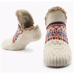 Fall and Winter Floor Socks Warm Women Men Socks Snow Socks Floor Socks Knitted Adult Plus Fleece Carpet Sock Household Items