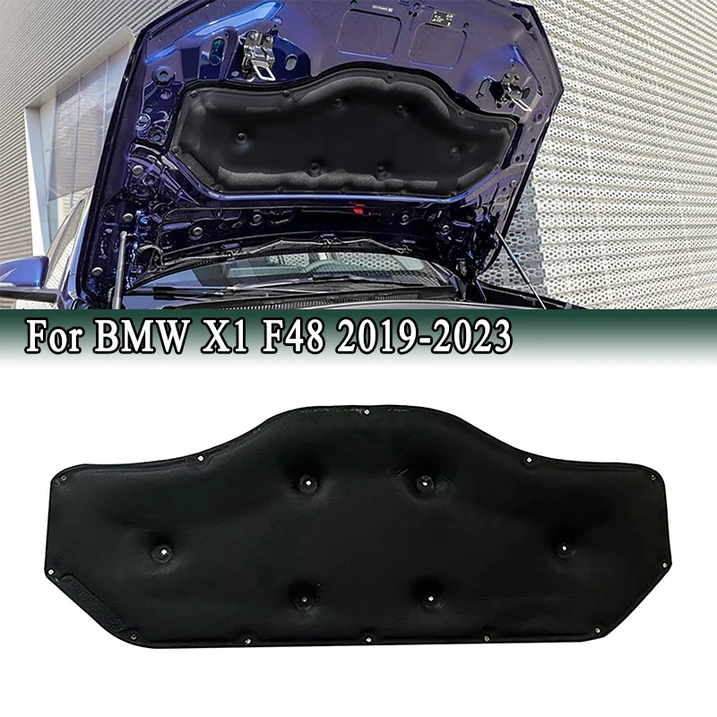 

For BMW X1 F48 2019-2023 Insulation Pad Front Engine Hood Sound Heat Mat Foam Cotton Soundproof Cotton with Buckle