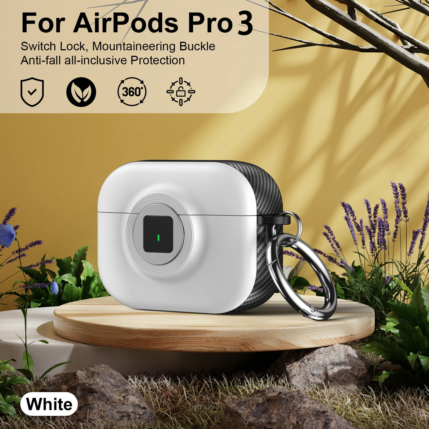 New 2025 For Airpods Pro 3 Case With Lock Switch Earphone Shockproof Shell For Apple AirPods 1 2 3 4 Pro or Pro 2nd Case