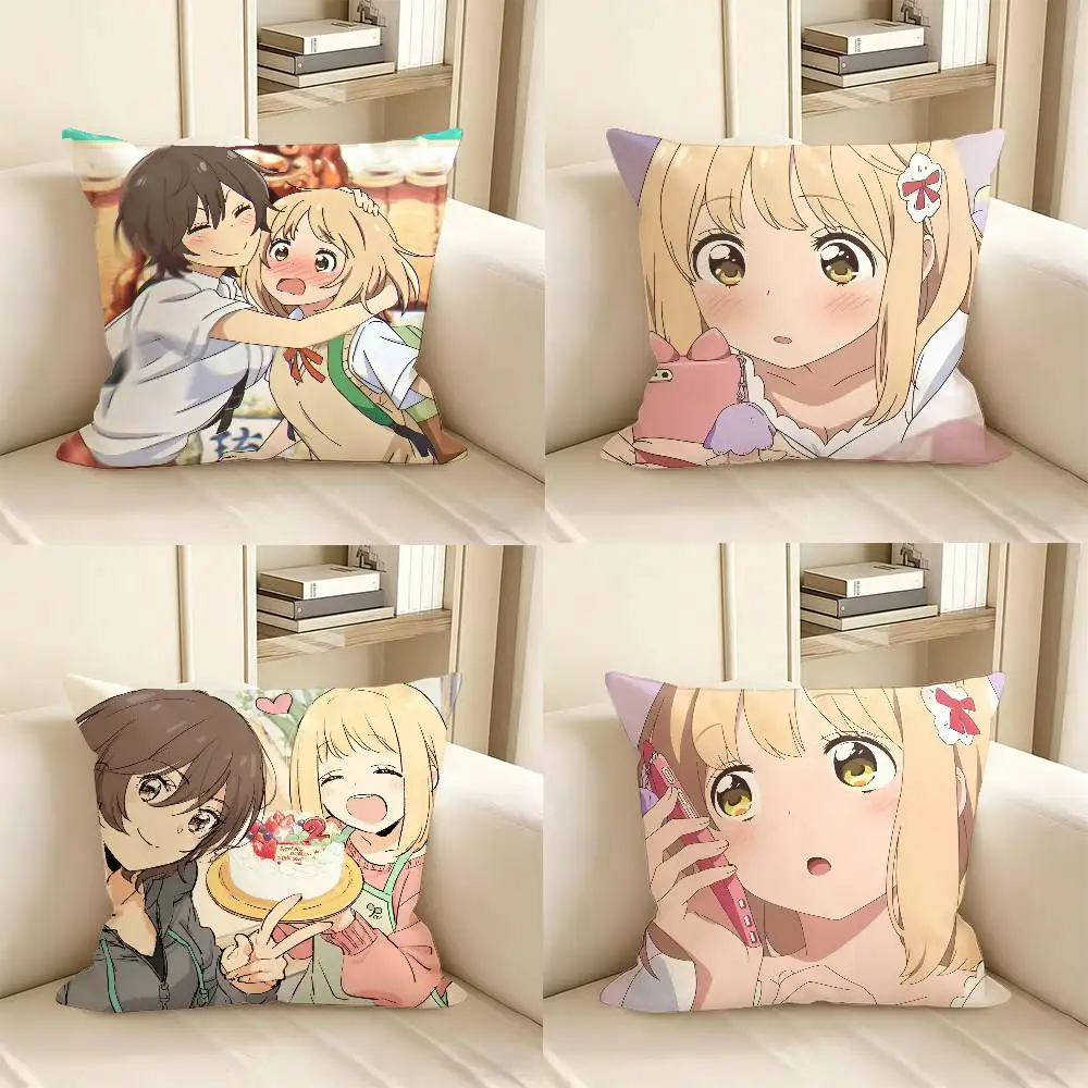 1pc Kase-san And Morning Glories Anime Pillow Case Fashion Square Pillowcase Bedroom Sofa Room Ins Decoration Leisure