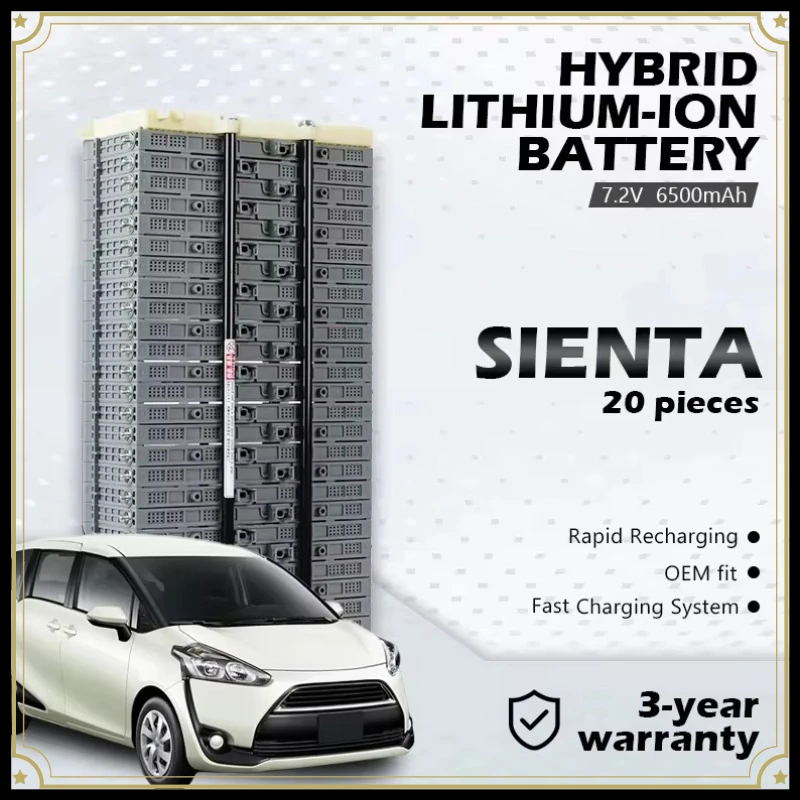 Hybrid Car Battery 7.2V 6.5Ah, Lithium Ion Replacement for Toyota Prius Gen2 Gen3 Sienta, High Performance Module