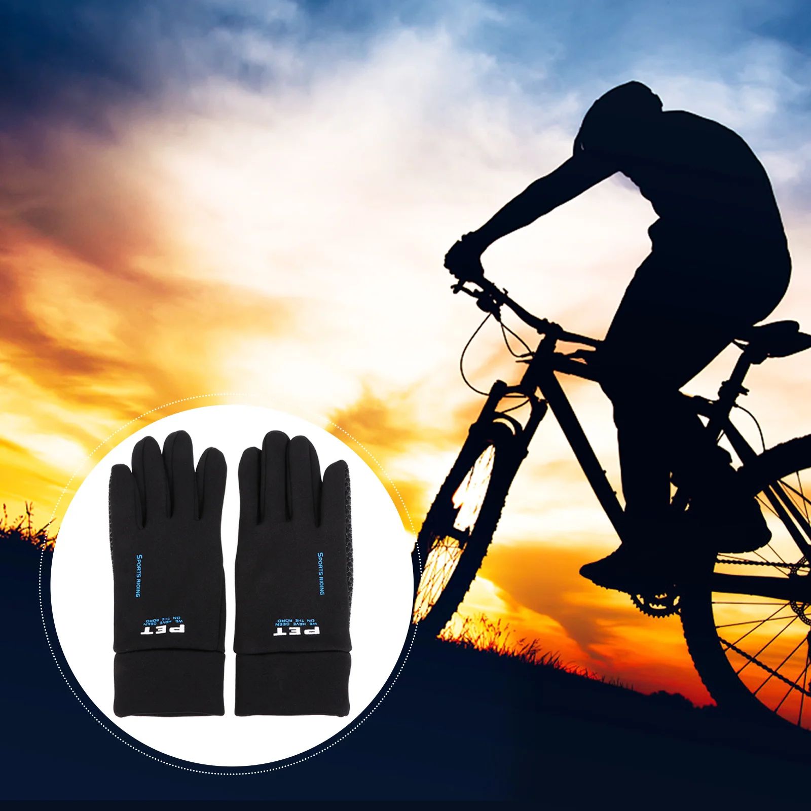 

1Pair Waterproof Windproof Winter Cycling Gloves Screen Anti Slip Outdoor Sports Gloves Windproof Mitten