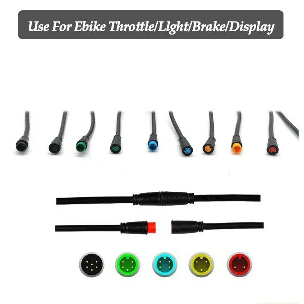 2-pin To 6-pin Cables Julet Connector E-Bikes Water Tight Connections Reliable Wiring Solutions Electric Bike Accessories