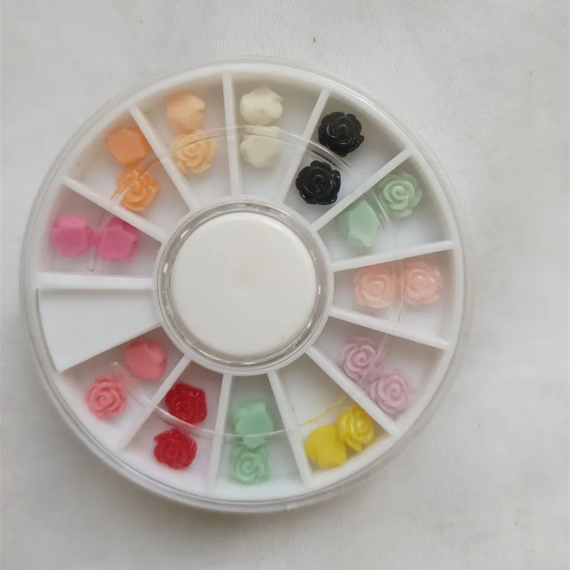 

1Wheel Different Shape Colorful Stones For Nail Art Decoration Flatback Fruit Slices With Gel Flower Rectangle Waterdrop Jewelry