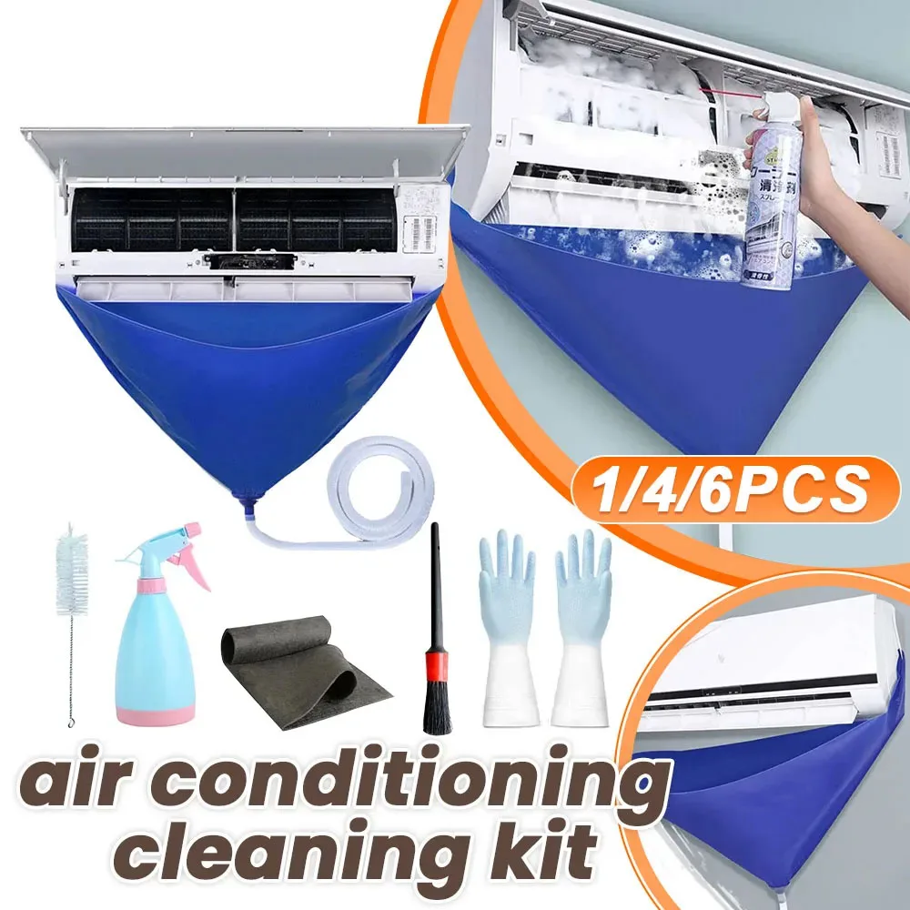 Air Conditioning Cleaning Kit Leak-proof Cover Full Set with Water Pipe Air Conditioner Cleannig Disassembly-free Clean Tools