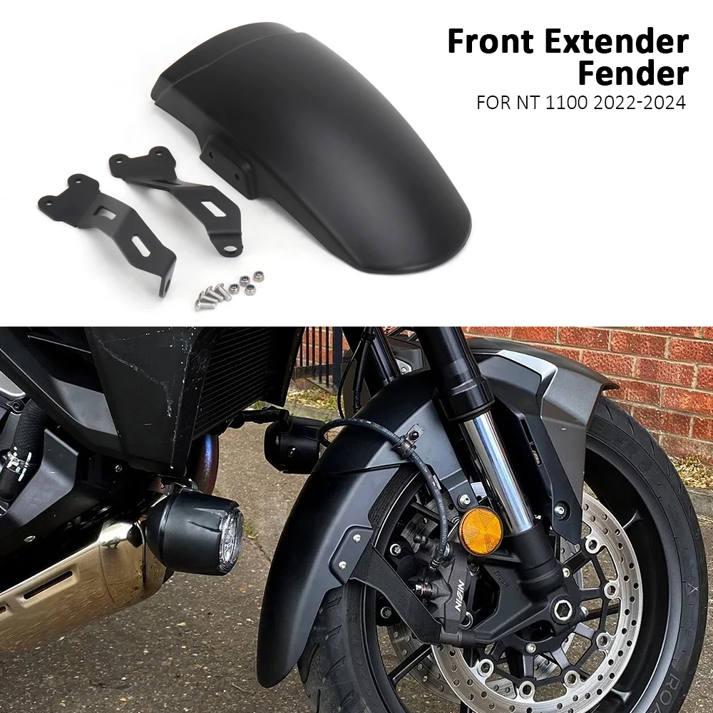 Motorcycle Accessories For Honda NT 1100 NT1100 Black Mudguards Plastic Front Fender Kit Nt1100 2022 2023 2024