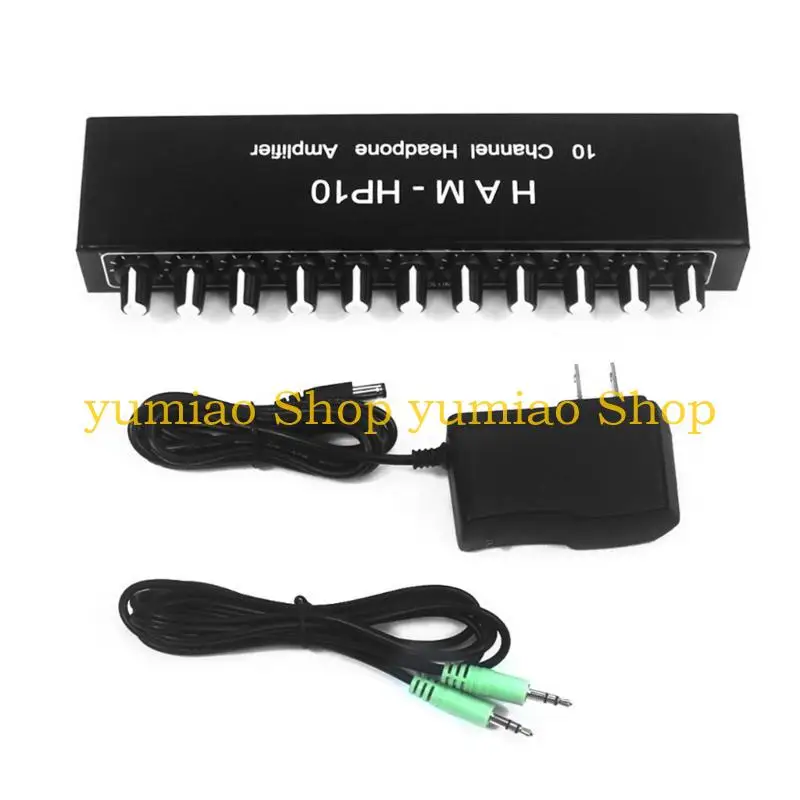 587B HP10 10 Channel Headphone   Auditory Splitter Highly for Studio and Stage Use