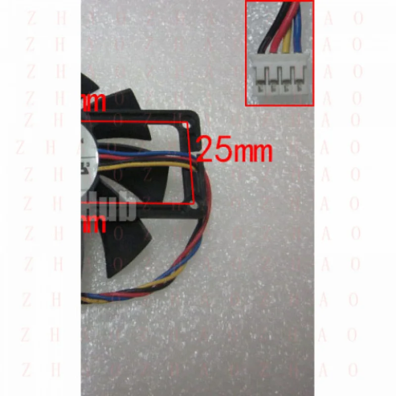 L+ For EVERFLOW T128015SM graphics card fan DC12V 0.25A 4-Wire 4Pin