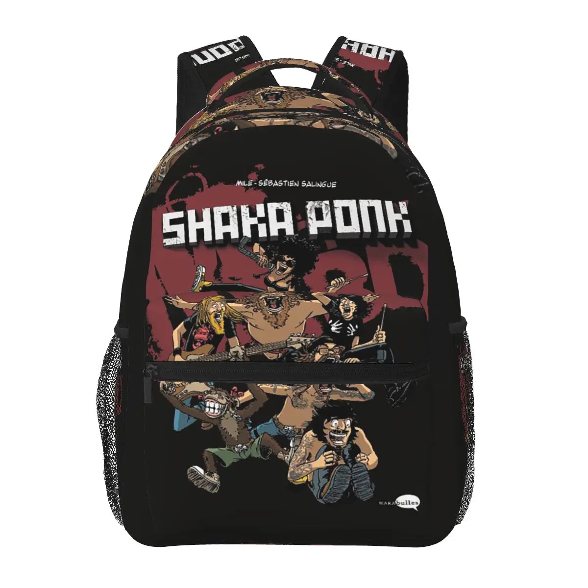 Band Shaka Ponk Pixel Ape Backpacks Boys Girls Bookbag Students School Bags Cartoon Kids Rucksack Shoulder Bag Large Capacity