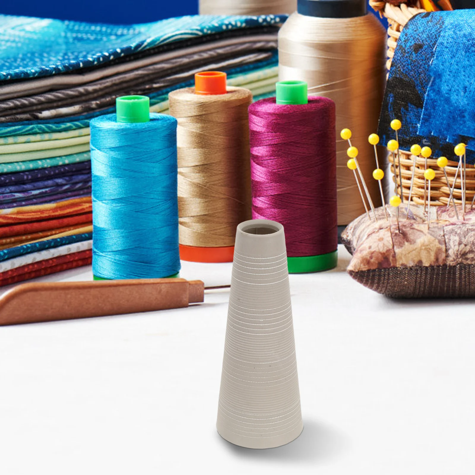 

10Pcs Tapered Wool Sewing Tubes Antislip Grooved Surface Tasks Improved Workflow Efficiency Craft Supplies