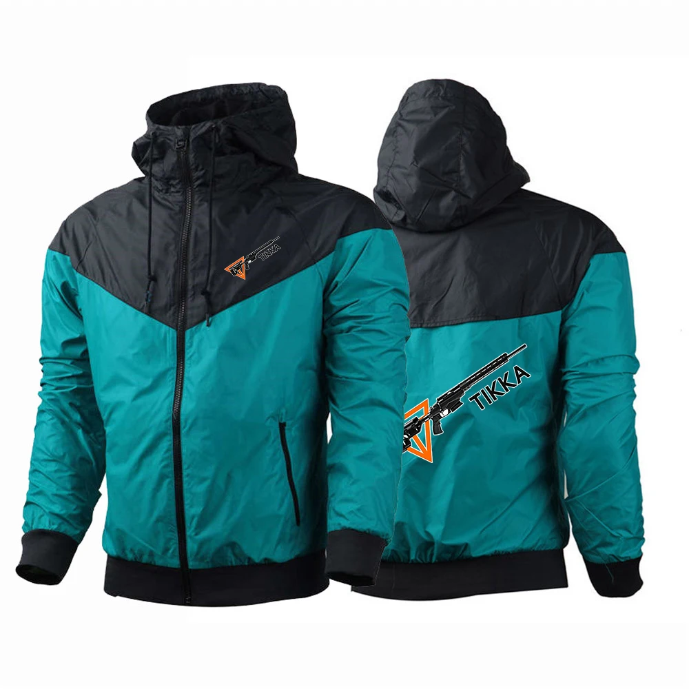 2026 Spring And Autumn Men's Jacket Tikka By Sako Firearms Logo Print Patchwork Designer Two Colors Street Fashion Coat Hoodies
