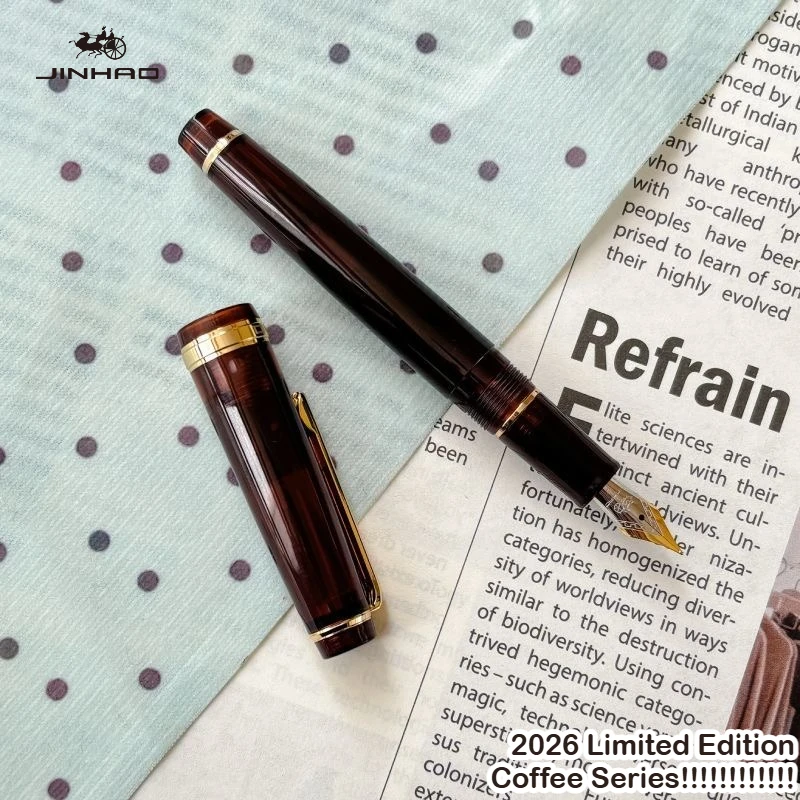 

JINHAO 82 Fountain Pen 2026 Limited Edition Coffee Series EF/F/M Gold Clip Writing Smooth Office School Supplies Stationery