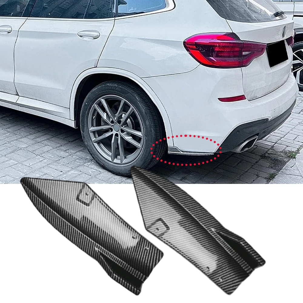 زوج المصد الخلفي للسيارة قطاع الشفاه المفسد الناشر الفاصل خدش حامي لسيارات BMW X3 G01 LCI M Sport 2018 2019 2020 2021