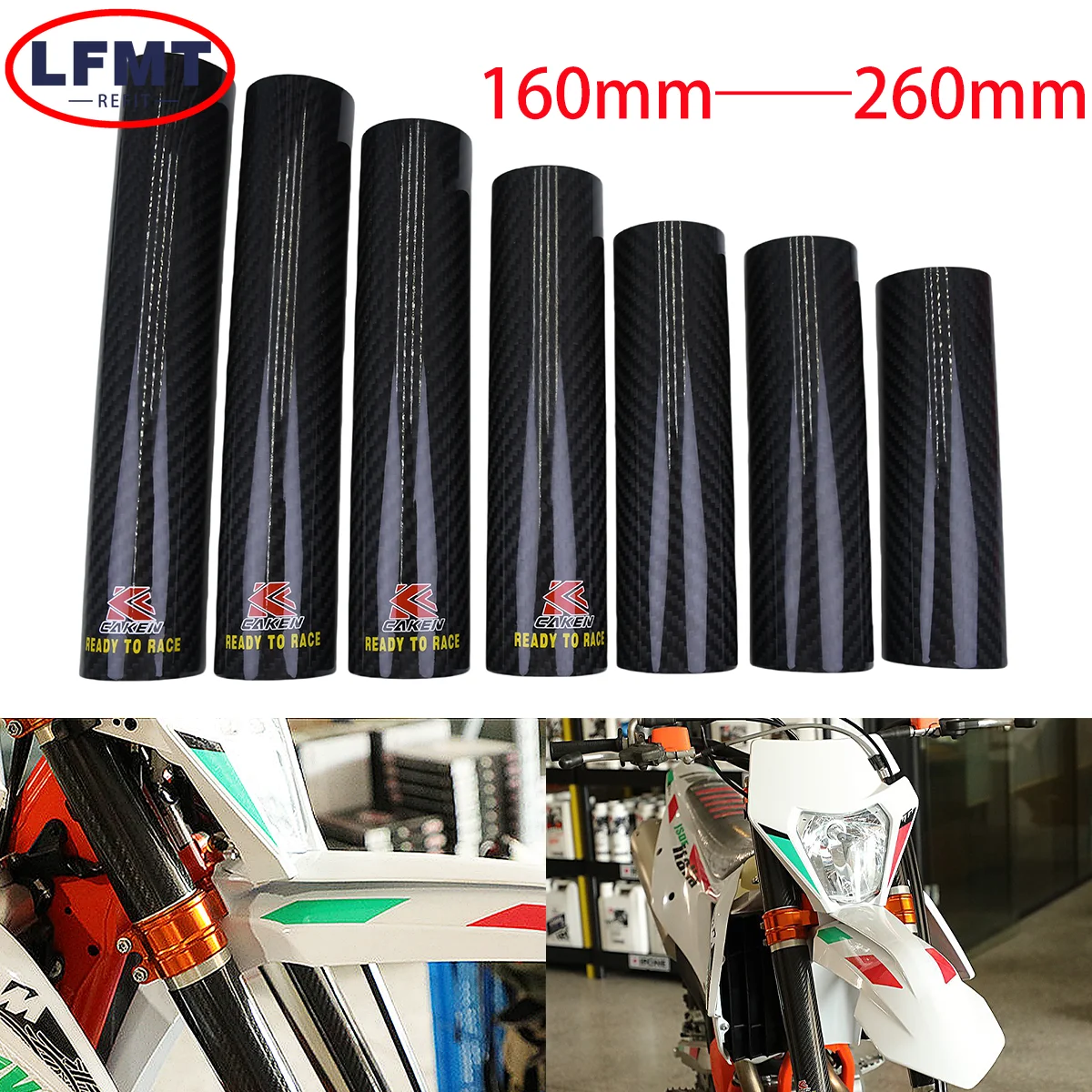 Motorcycle Fork Wraps Carbon Fiber Protectors For Honda CRF 250R 450R 250L 250M 250X 450X XR250 SXF EXCF YZF KXF RMZ Dirt Bike