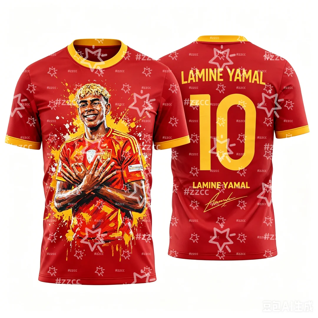Camisa de Futebol da Equipe Espanhola Yamal 2026, Kit de Jogo e Treino, Camiseta Masculina de Verão, Roupa Infantil, Camiseta Y2K Feminina