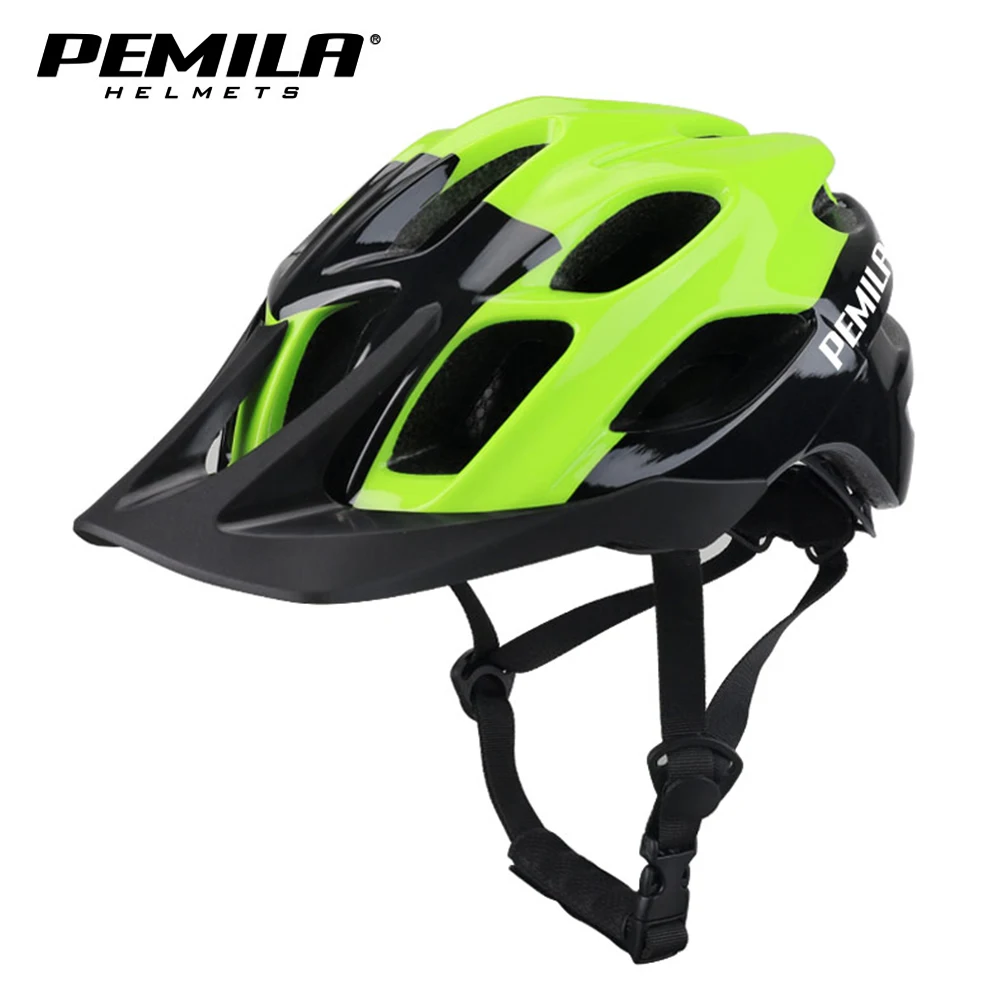 

PEMILA DH MTB Bicycle Helmet Integrally-molded Outdoor Sports Road Mountain Bike Helmet Ultralight Racing Riding Cycling Helmet