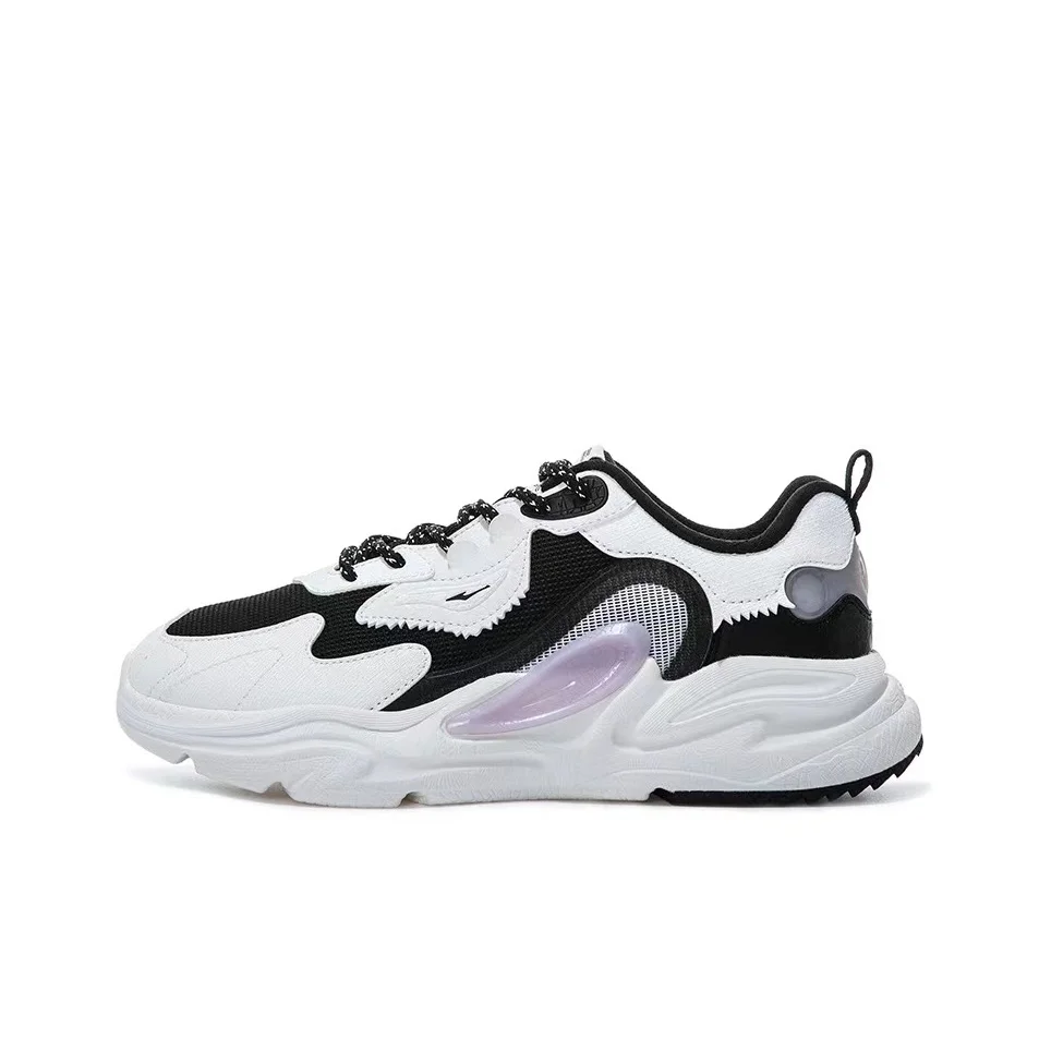 Erke Low top Running Shoes Women's White Black 12123320261-004