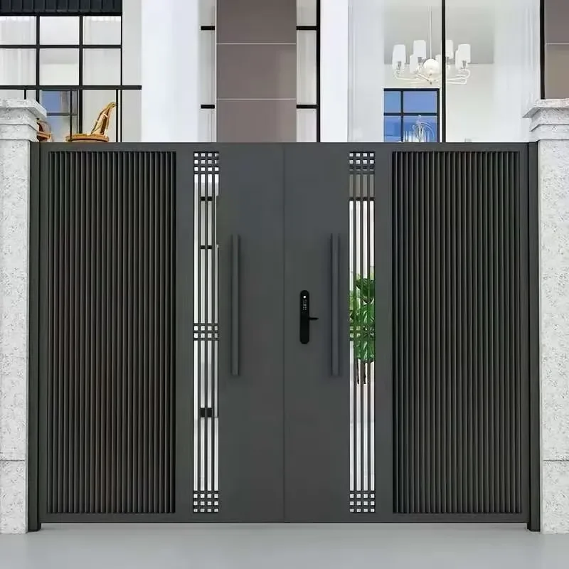 Professional Advanced 3D Electric Automatic Fence Trellis Outdoor Security Eco-Friendly Wood Metal Frame Aluminum 3D Modeling