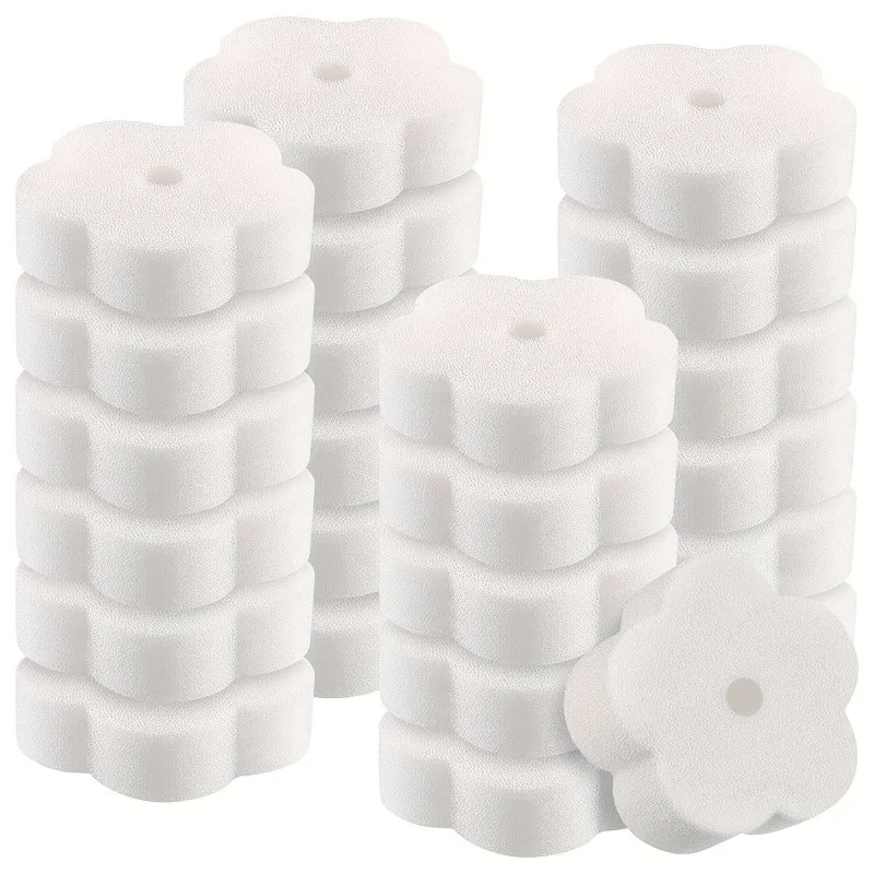 5pcs Oil Absorbing Scum Sponge, Cleaning Sponge for Hot Tub Accessories, Swimming Pool and Spa, Flower