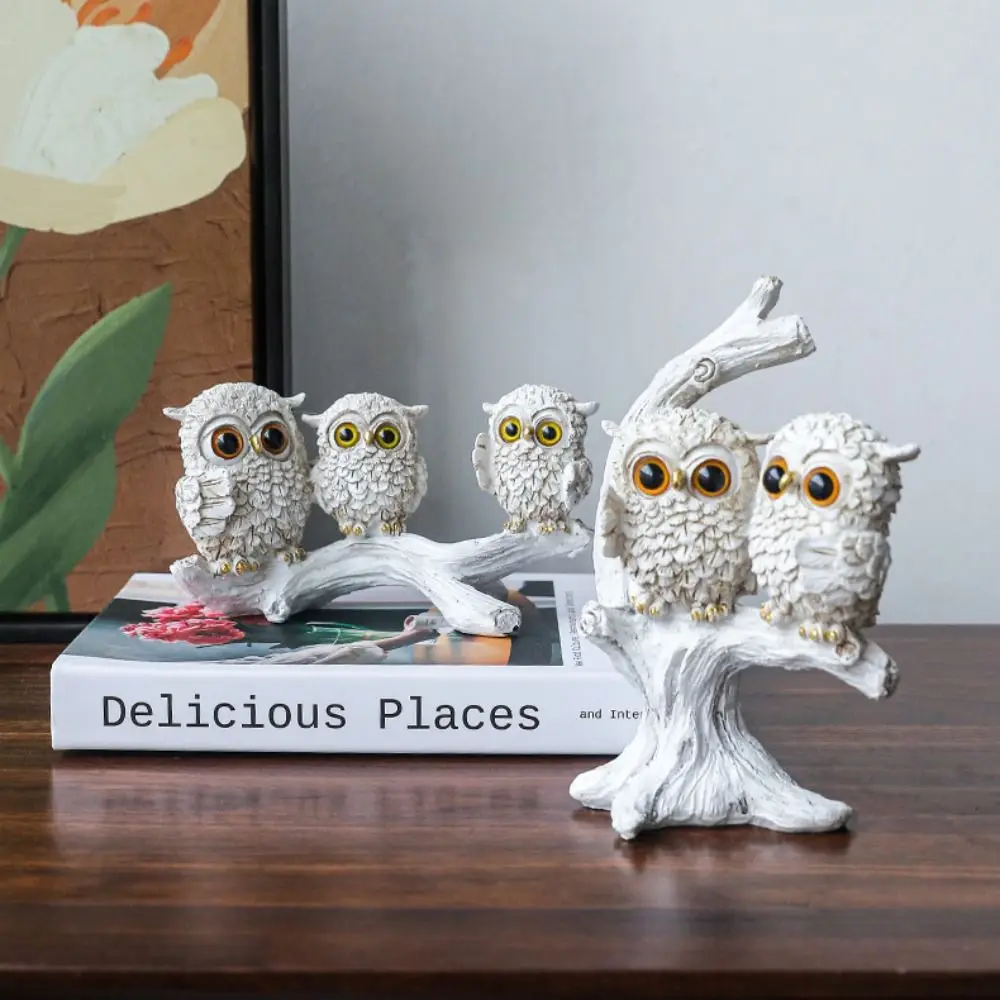 

Desktop Decoration Resin Owl Ornament Creative Simulated Animal Statue Cute Waterproof Miniature Figurine Sculpture Cabinet