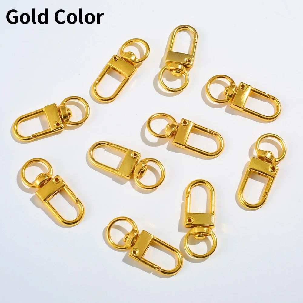 10/20pcs Colorful Metal Plated Lobster Clasp Hooks
